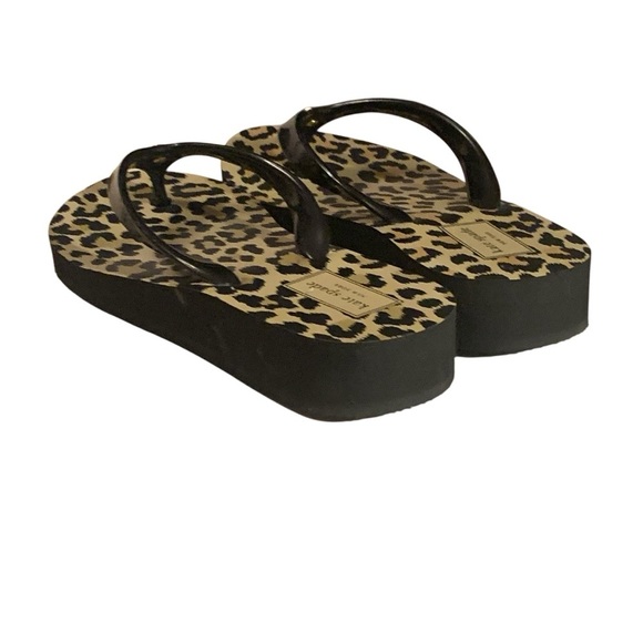 KATE SPADE New York Milli Wedge Flip Flop Thongs Leopard - Picture 6 of 10